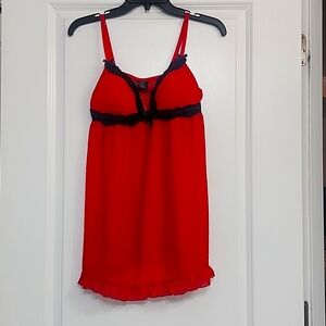 Red babydoll lingerie